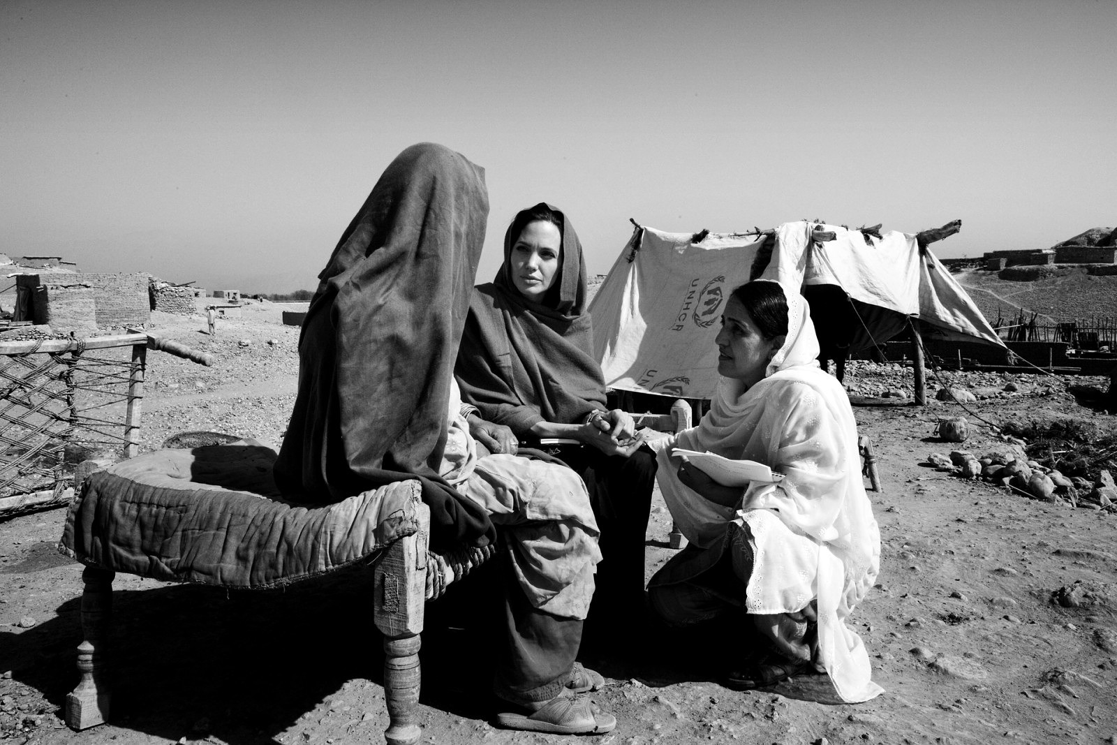 Taken by Marco Di Lauro during Angelina's trip to Afghanistan