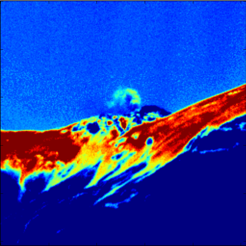 UV Camera images showing Guallatiri's SO2 emissions.