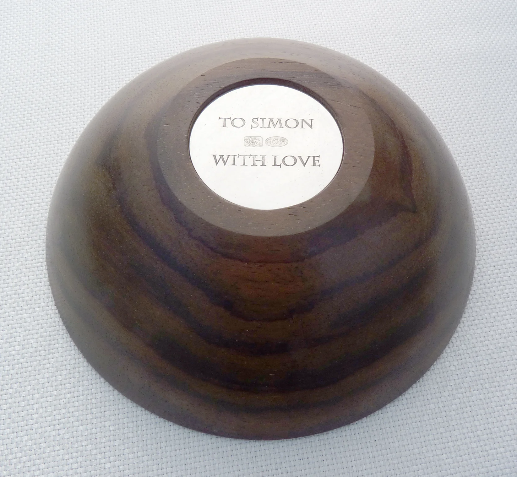 Silver jewellery box (Special commission) by Leo Shirley-Smith - Wooden bowl with silver base insert