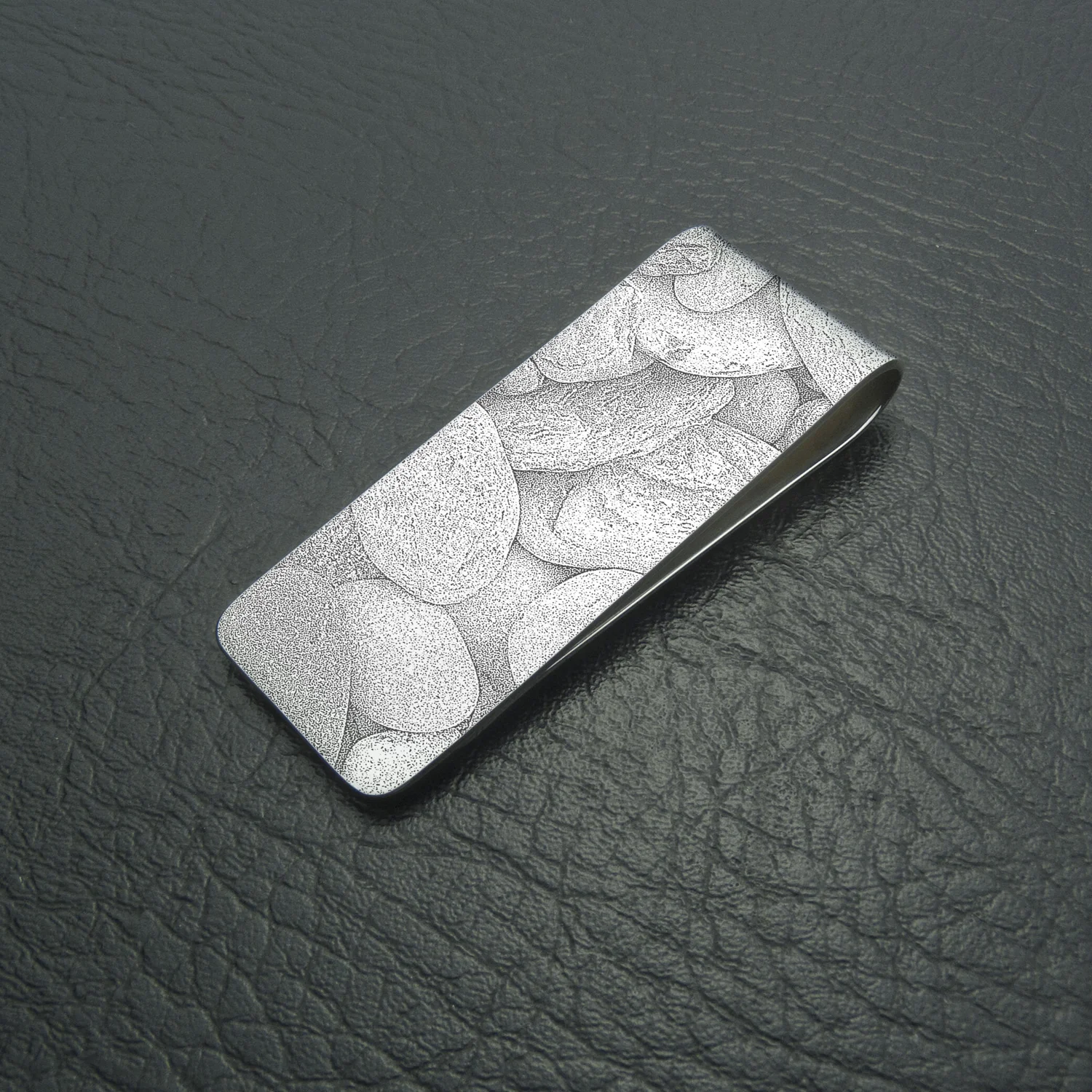 Monmouth University Two-Toned Money Clip Silver