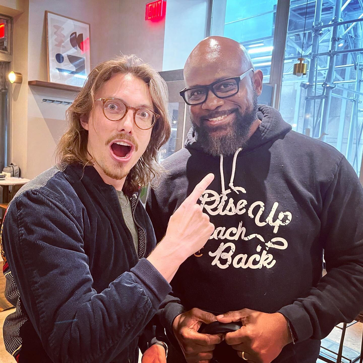 On Wall Street grabbing breakfast  before a photo gig and look who I ran into&hellip; the one and only @marcrebillet !  If you know then you know. If you don&rsquo;t, you&rsquo;re welcome!  Check his channels.  #music #writer #singer #producer