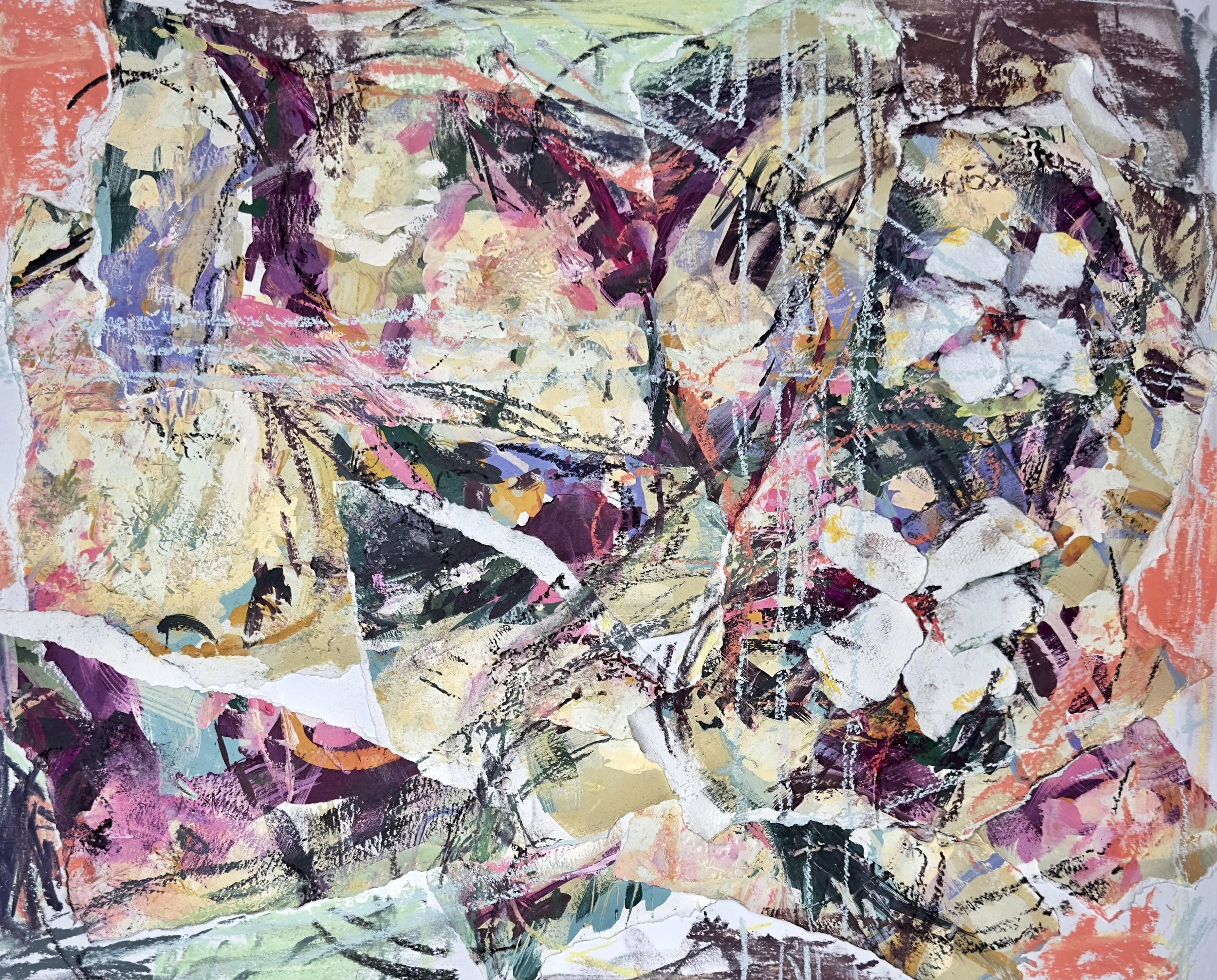    Garden II Study   , 2026.  Gouache, pastel, and charcoal on paper. 18”H x 24”W. NFS 