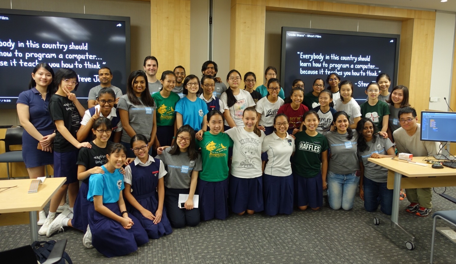 A big thank you to Mr Thomas for bringing the girls from RGS Infocomm Club down!