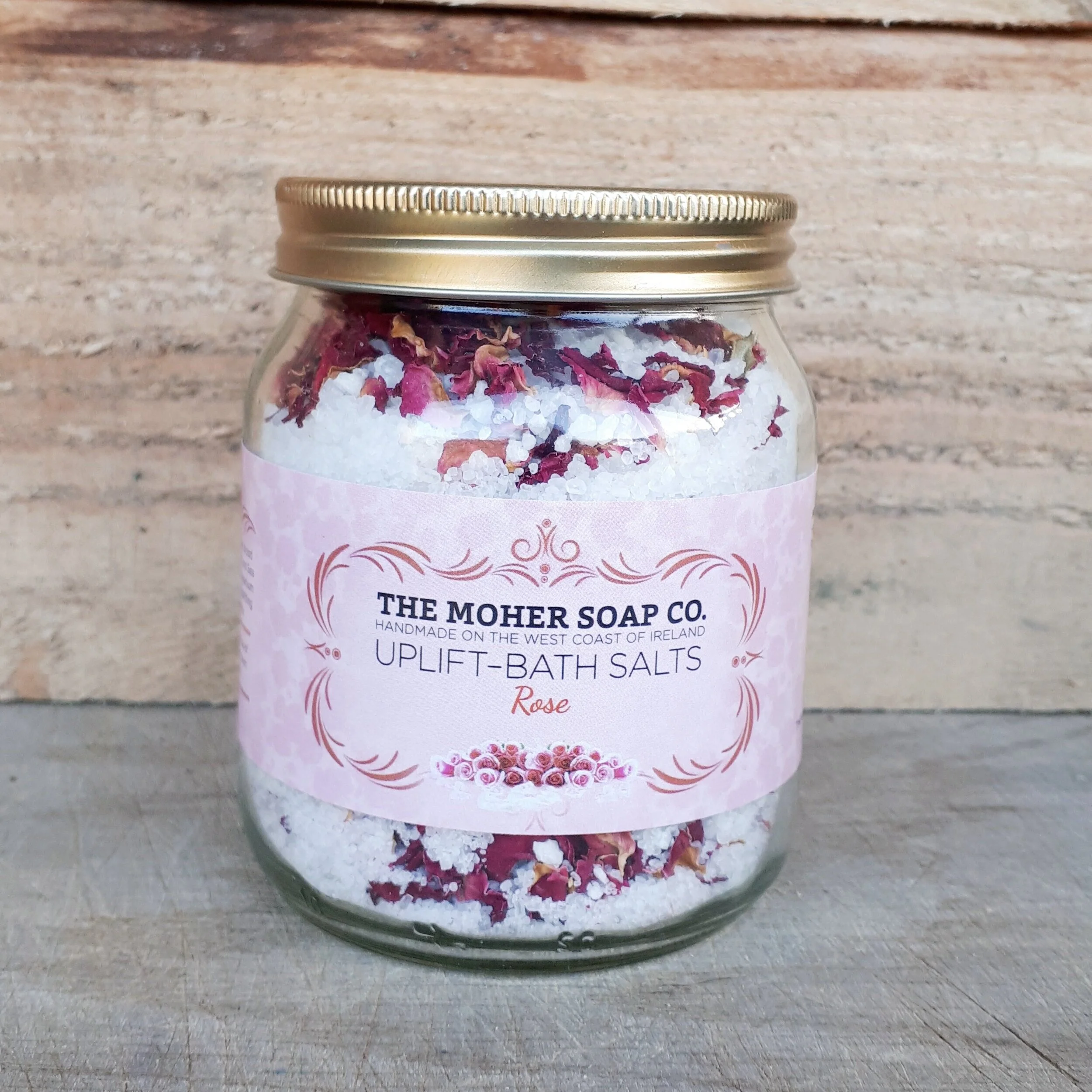 UPLIFT BATH SALTS- Rose - The Moher Soap Co.