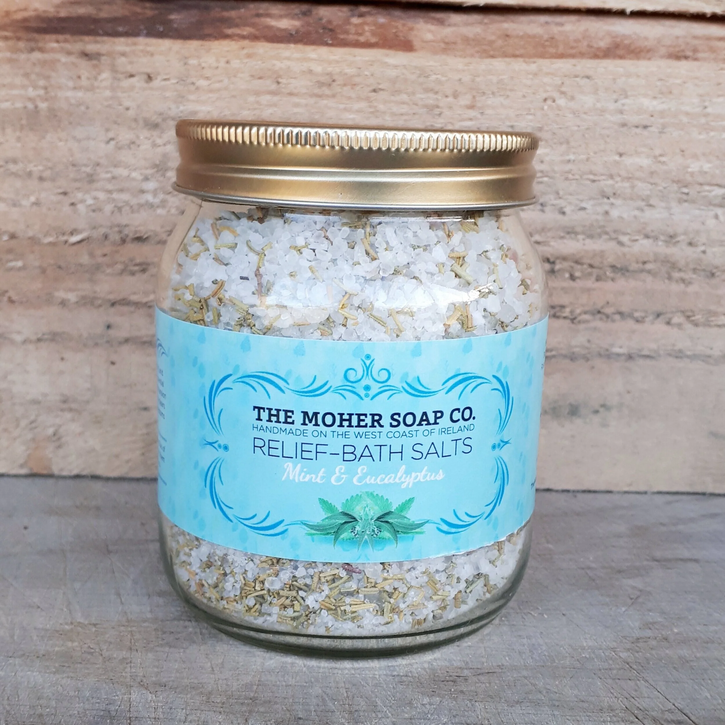 RELIEF BATH SALTS - Mint and Eucalyptus - The Moher Soap Co.
