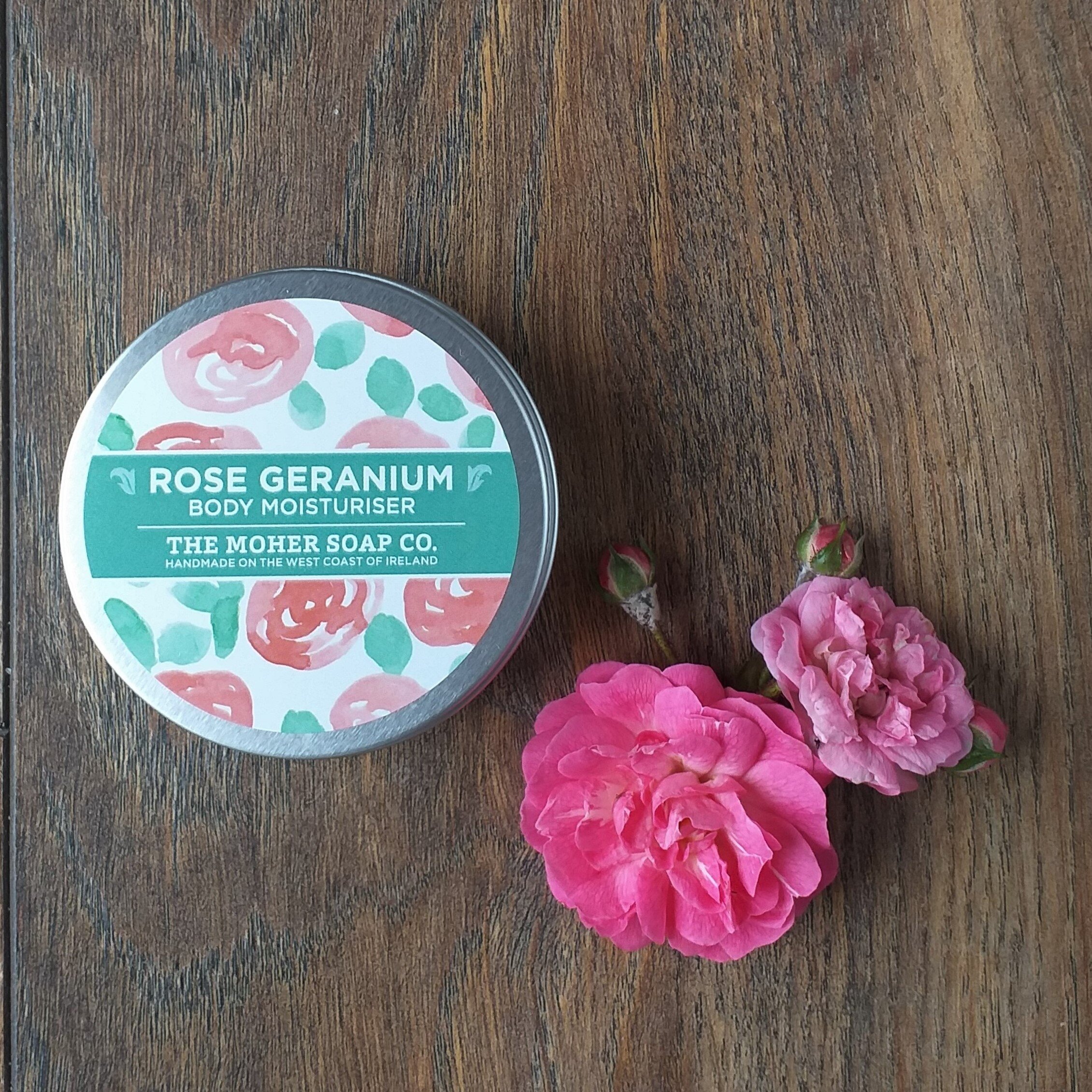 Rose Geranium Natural Solid Body Moisturiser - The Moher Soap Co.