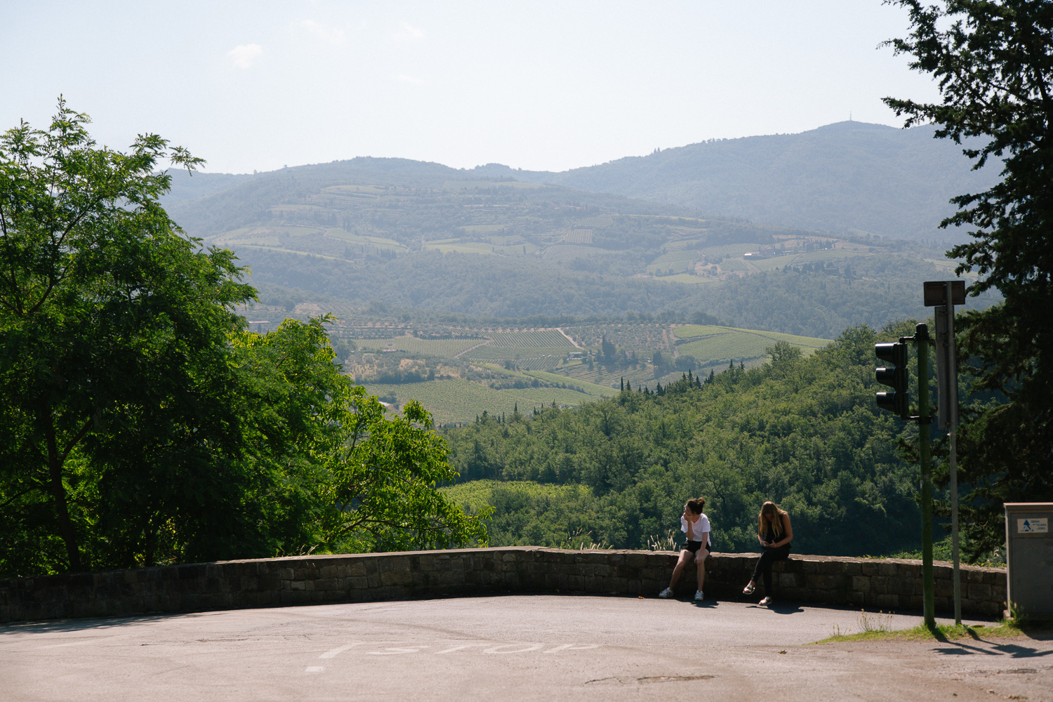 girl's on tuscan wall