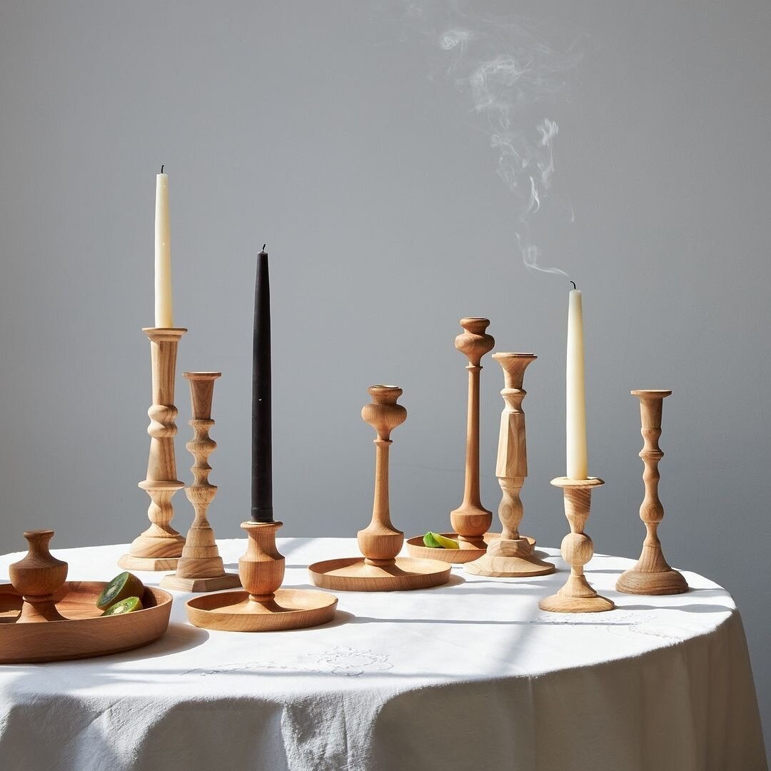 Perfect for winter, we&rsquo;ve restocked our popular handmade Georgian Altar Wooden Candlesticks. Limited quantities available ✨