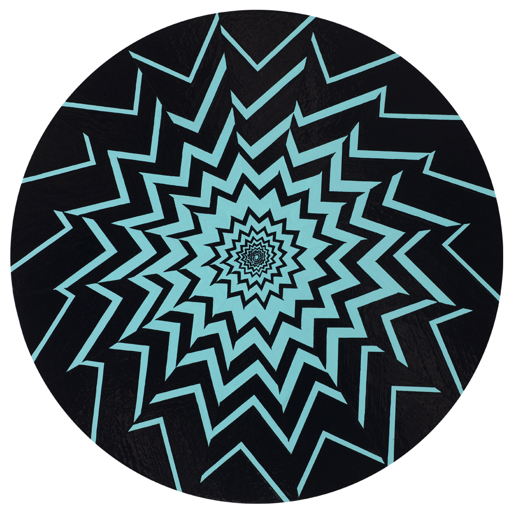 #18 Enamel on Wood 12 inch diameter 2012