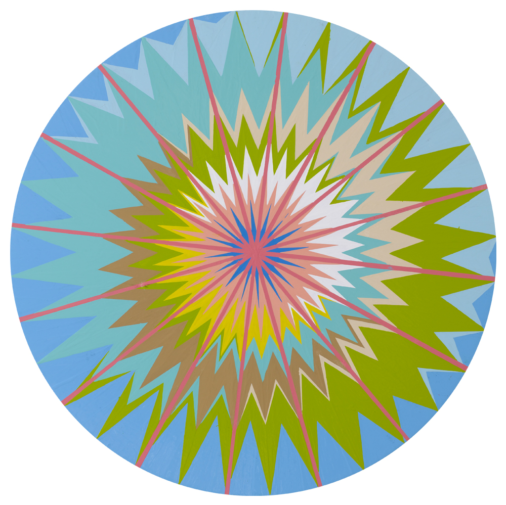 #22 Enamel on Wood 12 inch diameter 2012 Sold