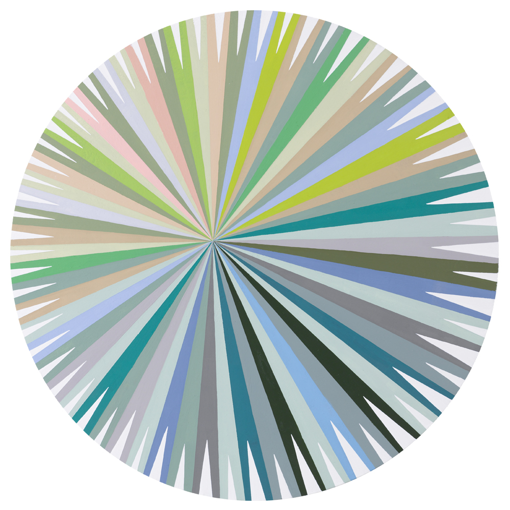 #12 Acrylic and Enamel on Wood 12 inch diameter 2012 Sold