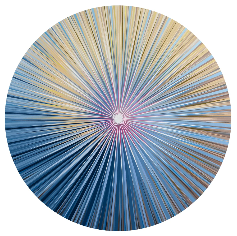 Golden Beacon Enamel on Wood 48 inch diameter 2011