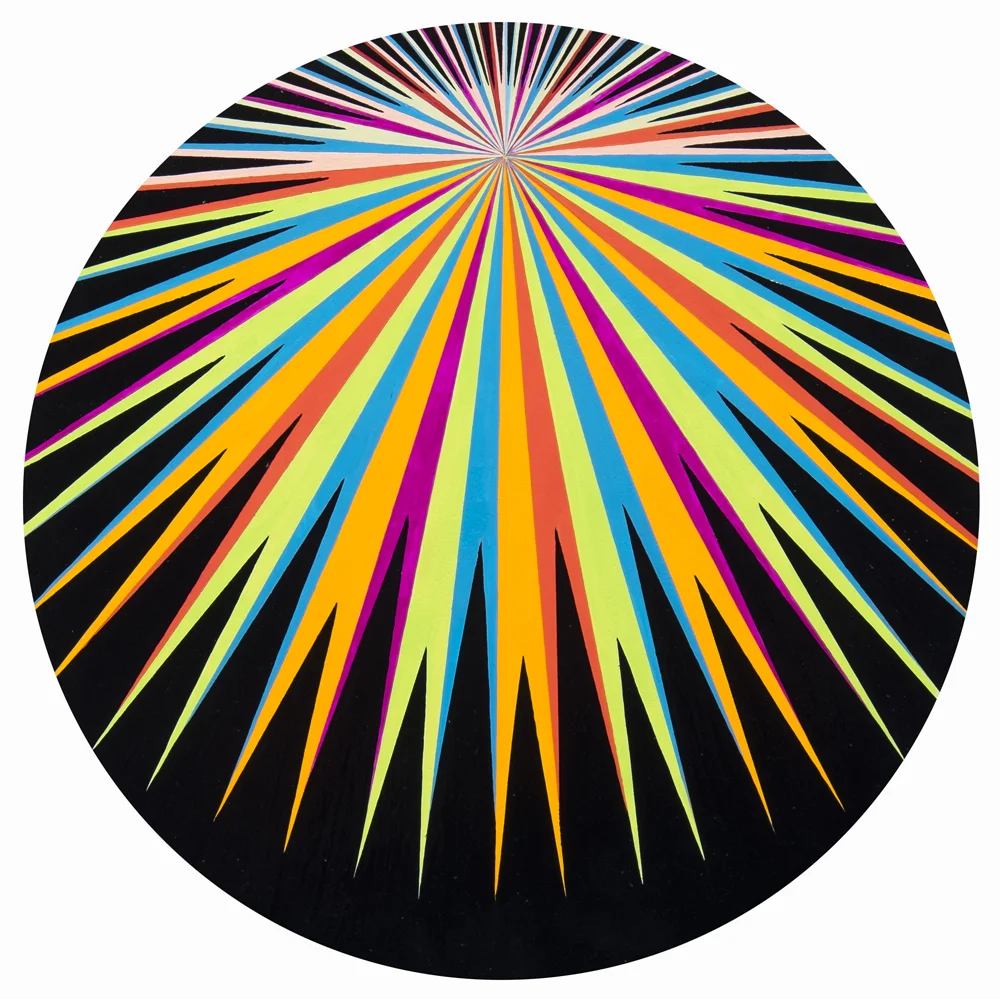 #17 Acrylic and Enamel on Wood 12 inch diameter 2012