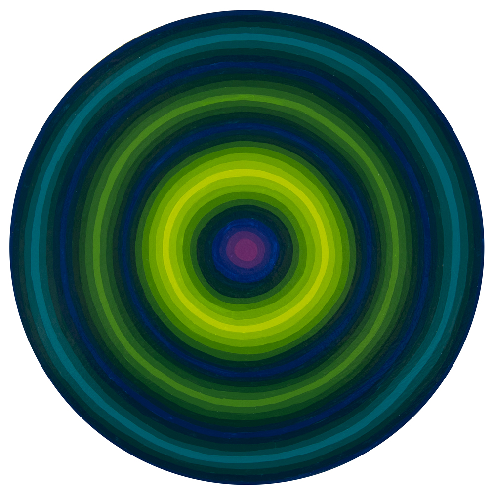 Speed 8 Enamel on Wood 12 inch diameter 2015