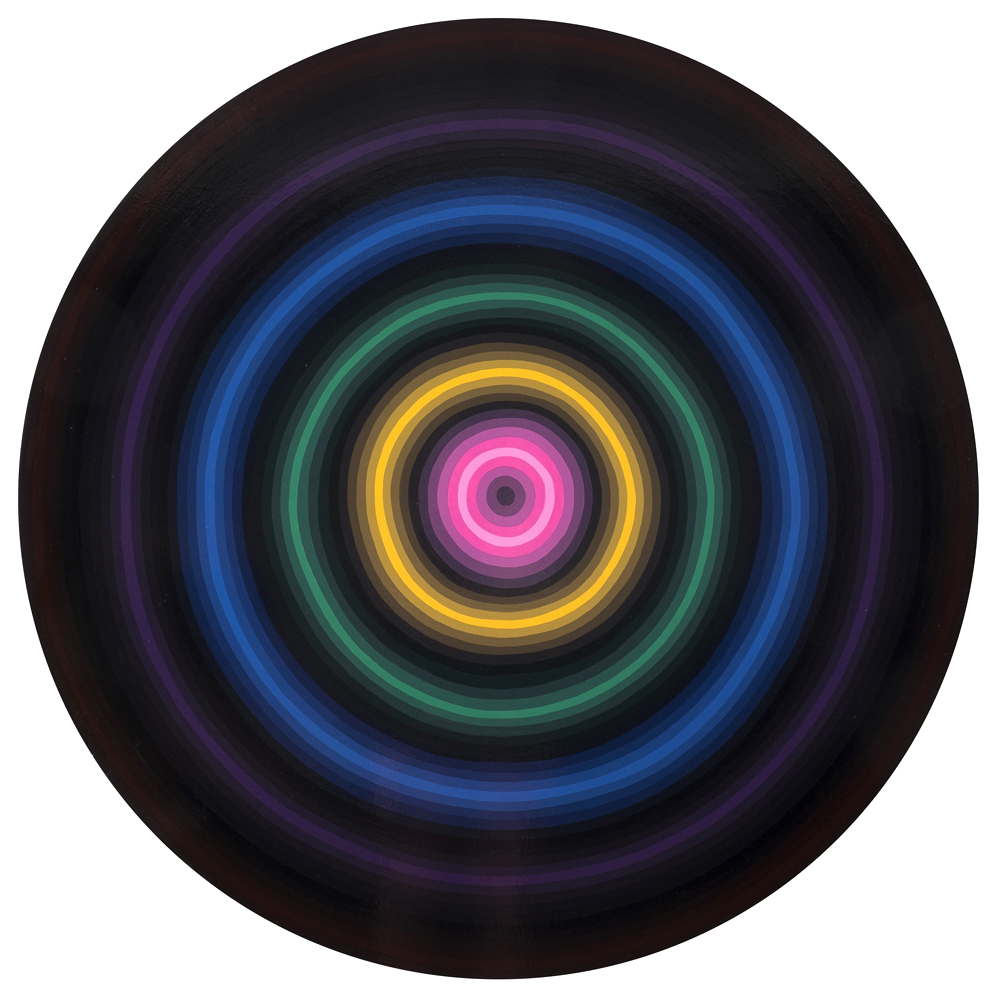 Speed 10 Enamel on Wood 35 inch diameter 2015 Sold