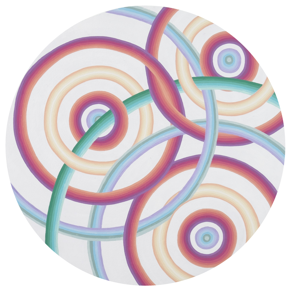 Sonic 4 Enamel on Wood 12 inch diameter 2015