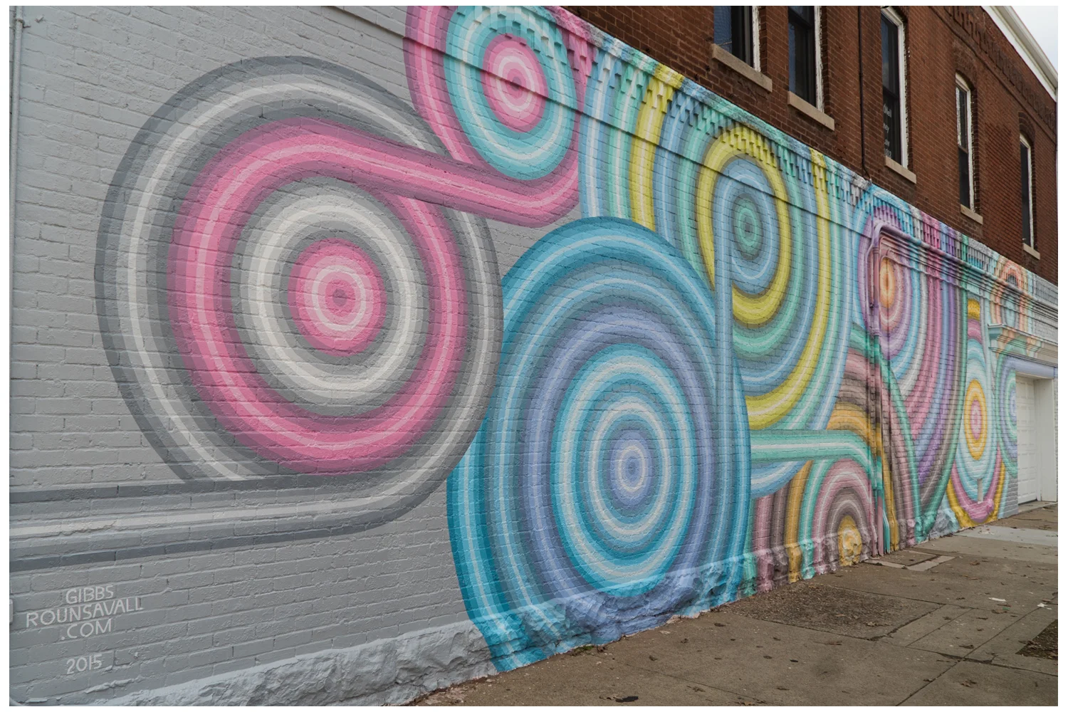 Sunshine and Shadows Enamel on Brick 17 x 60 feet 2015