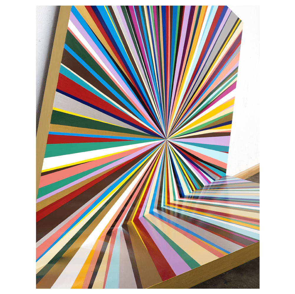 Rabbit Hole (detail 2) 50 x 65 x 26 inches Enamel on wood 2018