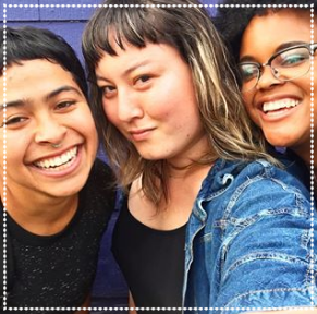 Paba, Nori, and Jasmine (ALchemy's lead roasters) slaying the coffee game AND the selfie game.