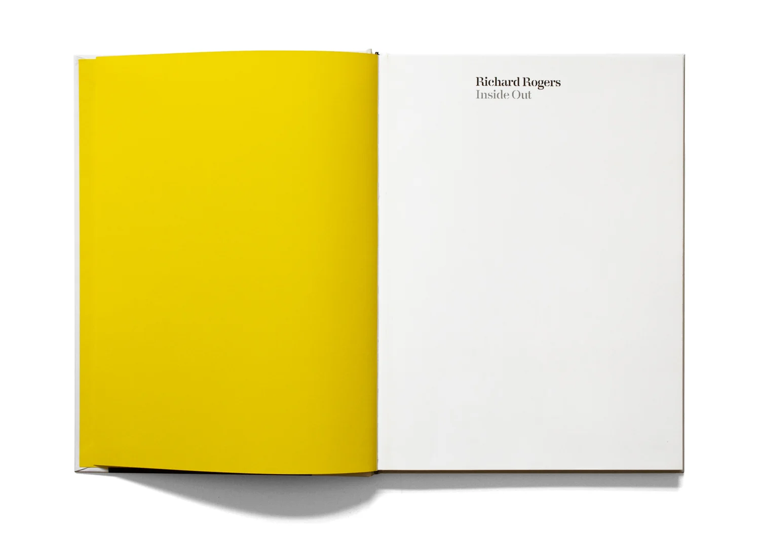 Richard Rogers Inside Out book half title page