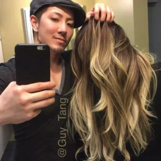Picture: The trendster Guy Tang with his Balayage client