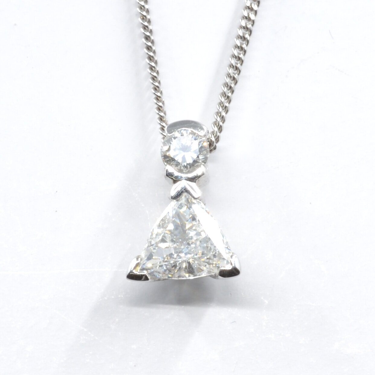 Opal Trillion and Diamond Necklace by Yael - White Gold