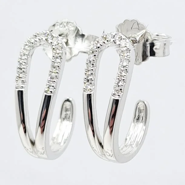 18ct White Gold Diamond Earrings