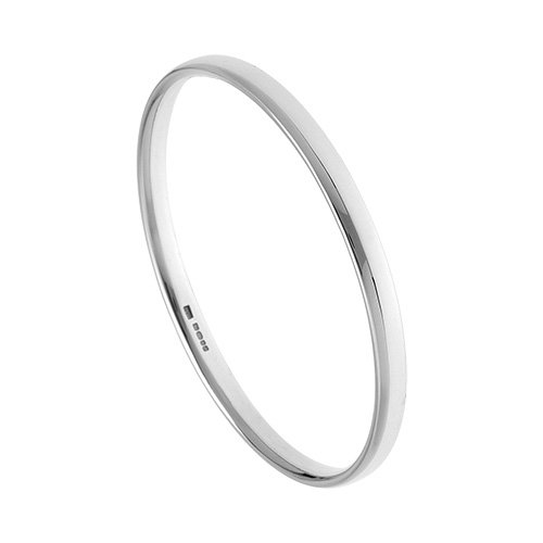 Silver Bangle Oval Profile Bangle (regular)