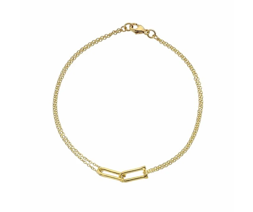 9ct Yellow Gold Interlocked Bracelet