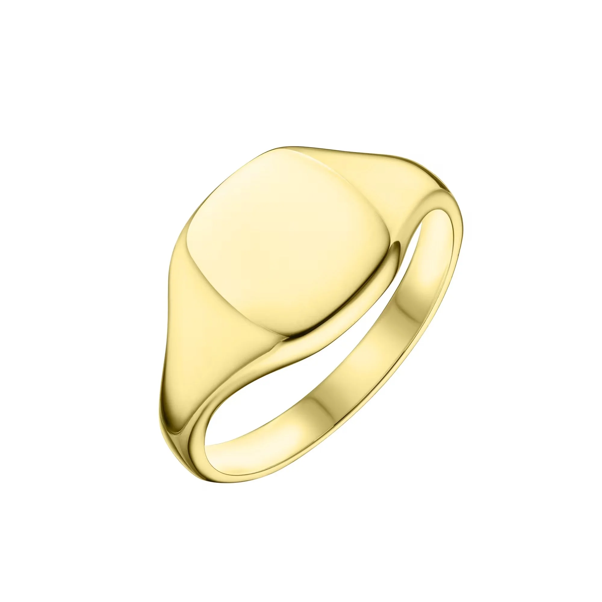 9ct Gold Cushion Signet Ring (11mm x 10mm)