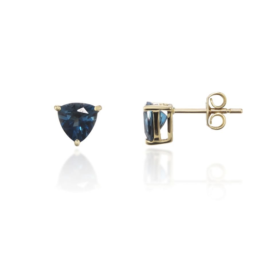 9ct Gold London Blue Topaz Stud Earrings