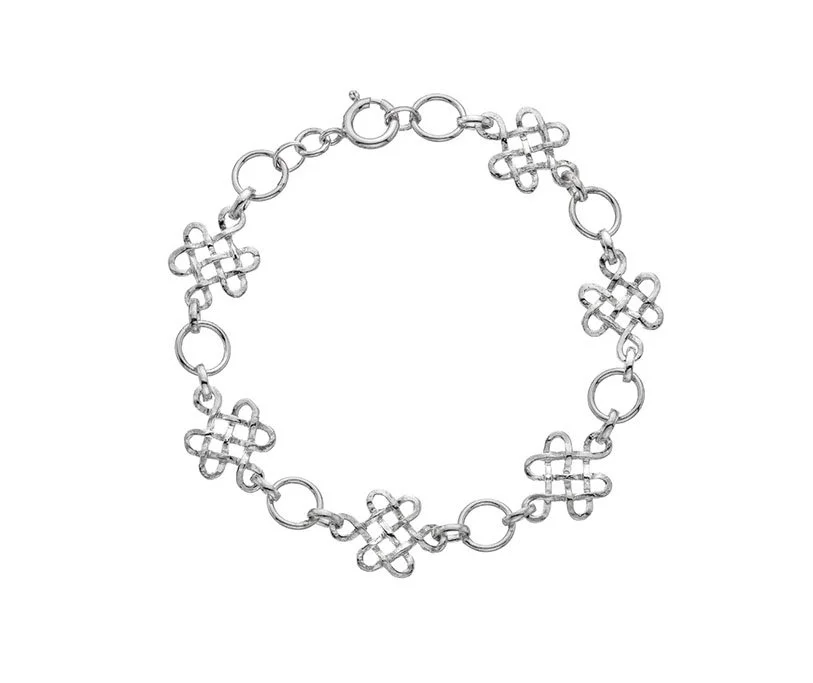 Silver Celtic Knot Link Bracelet