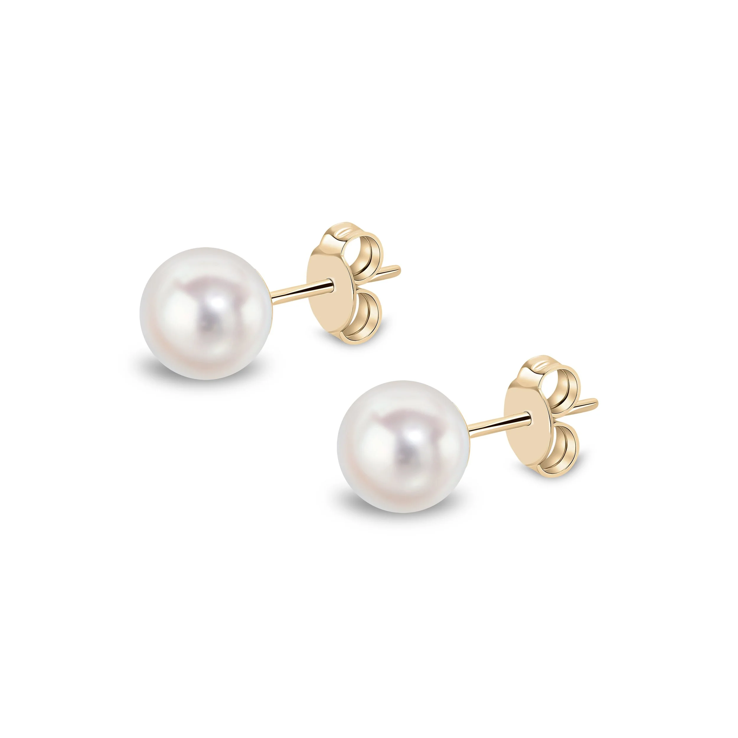 Akoya Cultured Pearl Stud Earrings 5.5 - 6mm 9ct Gold Fittings