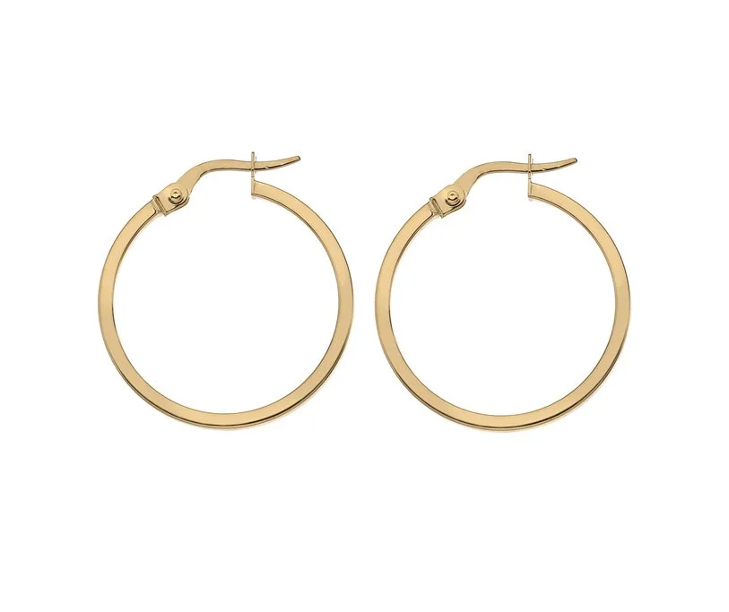 9ct Gold 10 mm Hoop Earrings