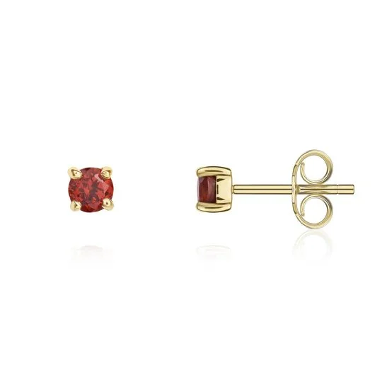 9ct Gold Garnet Stud Earrings