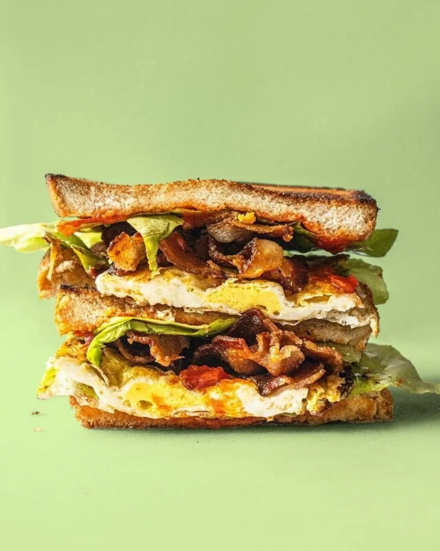 Bacon + Lettuce + Harissa + a Bacon Fat Fried Egg = our best quarantine lunch to-date 💥
&bull;
&bull;
&bull;
&bull;
#greenpoint #blt #sandwich #harrisa #egg #friedegg #lunch #nyccooking #quaratinecooking #lunchathome #baconandeggs