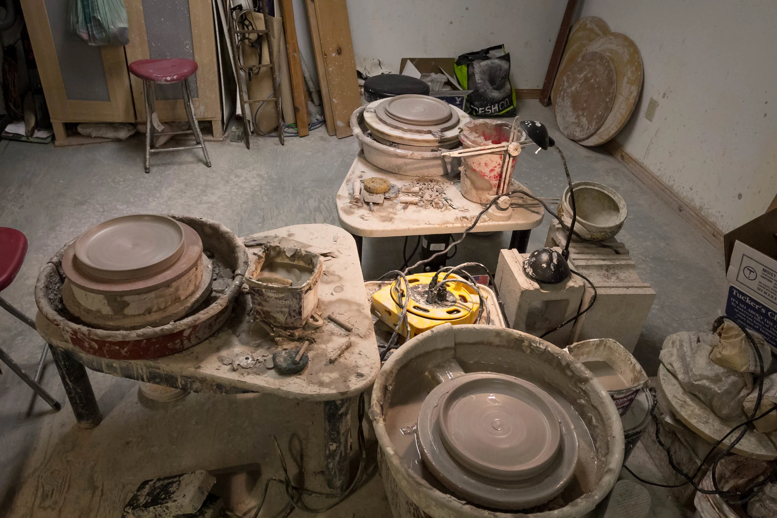and the plates
