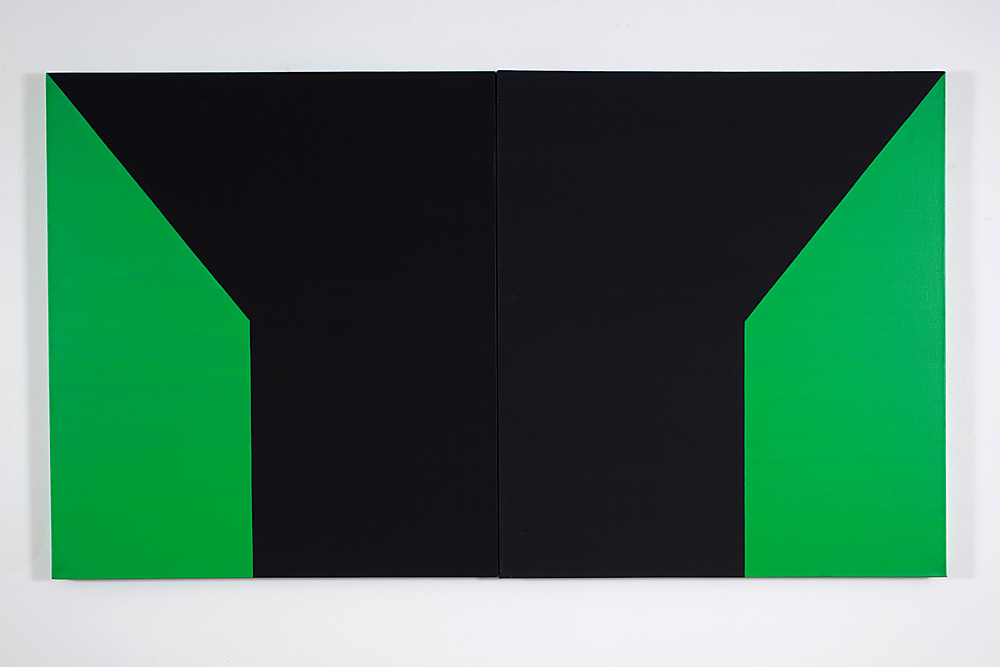 Diptych (Green & Black) , 1976