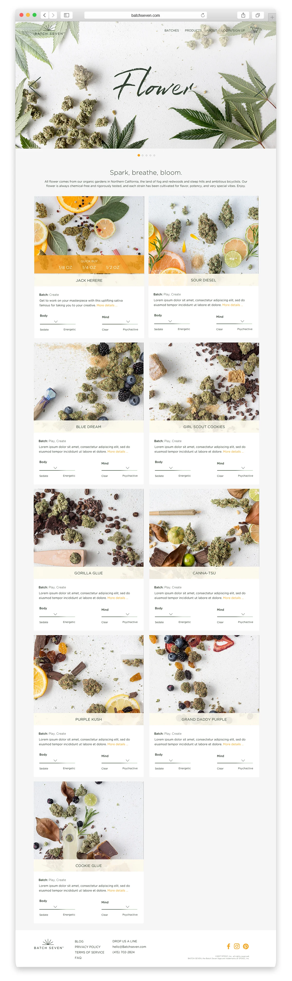 Batch Seven Flower Products