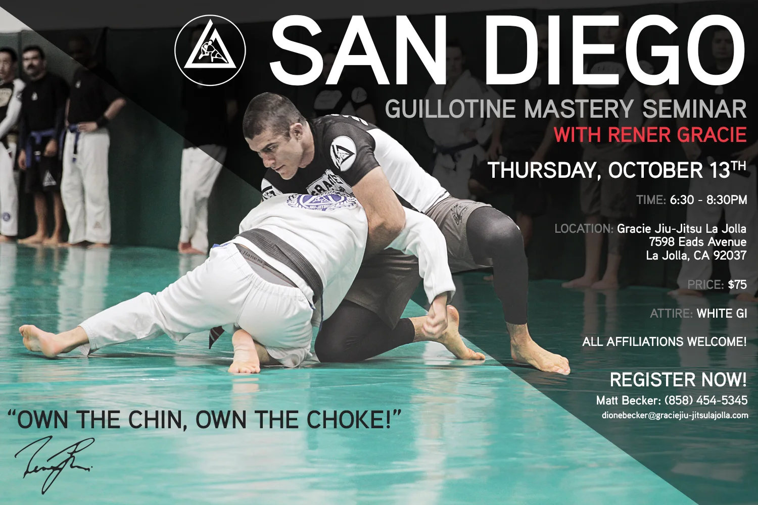 Guillotine Mastery Seminar with Rener Gracie  