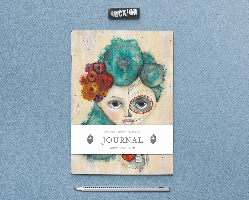 Download Paper Party Supplies Writing Paper Dia De Los Muertos Sailor Girl Journal With Belly Band