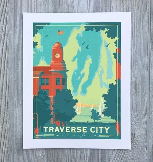 Traverse City Print — Two Fish Gallery