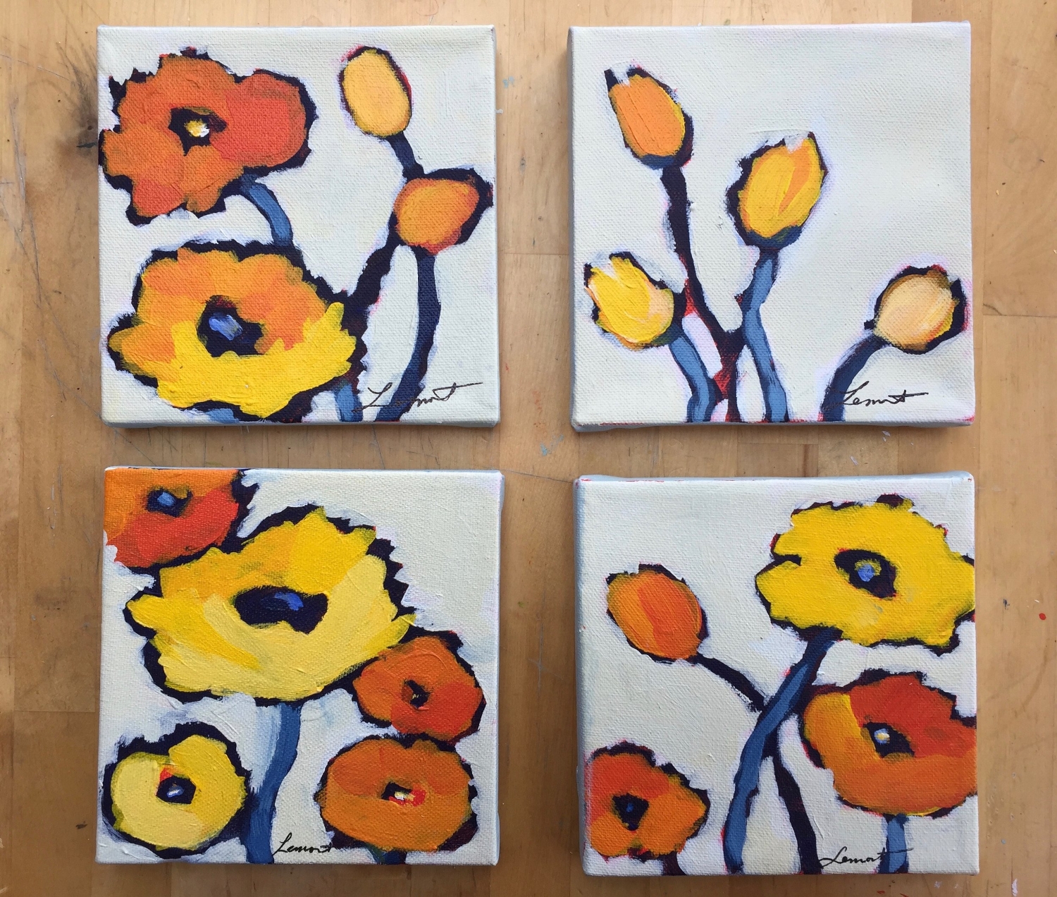 Orange poppy series