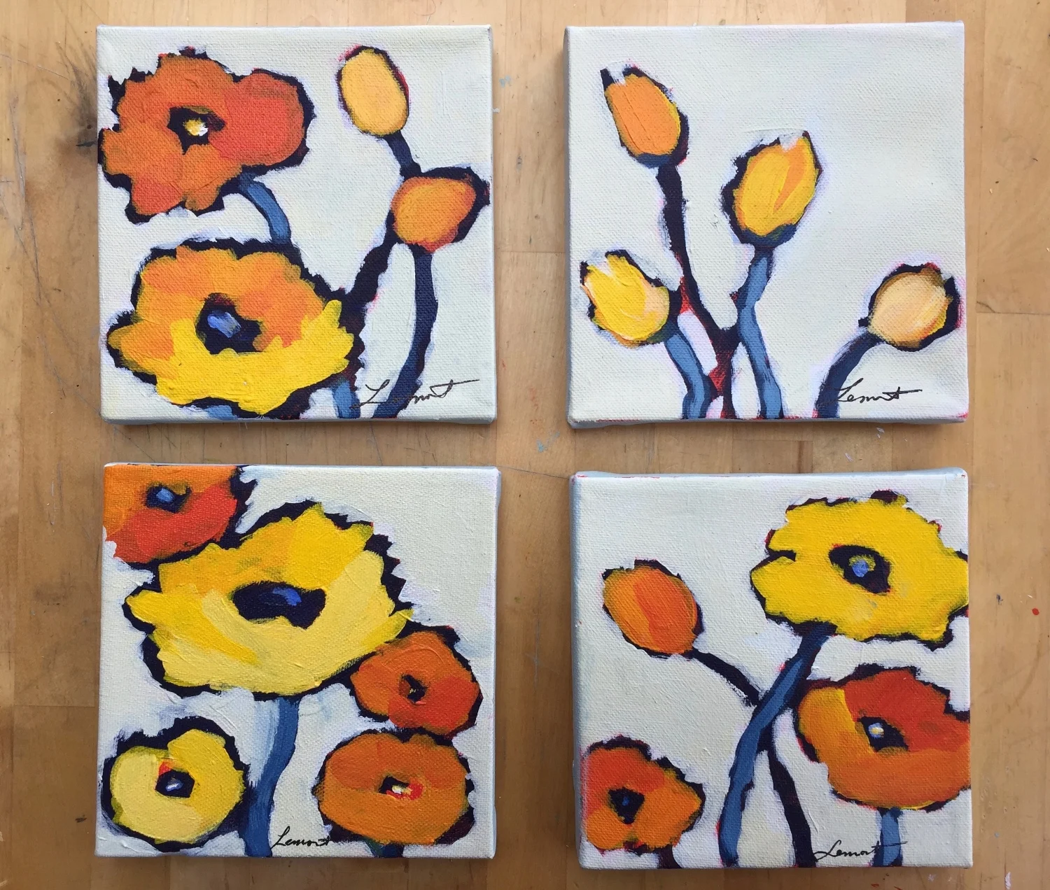 Orange poppy series