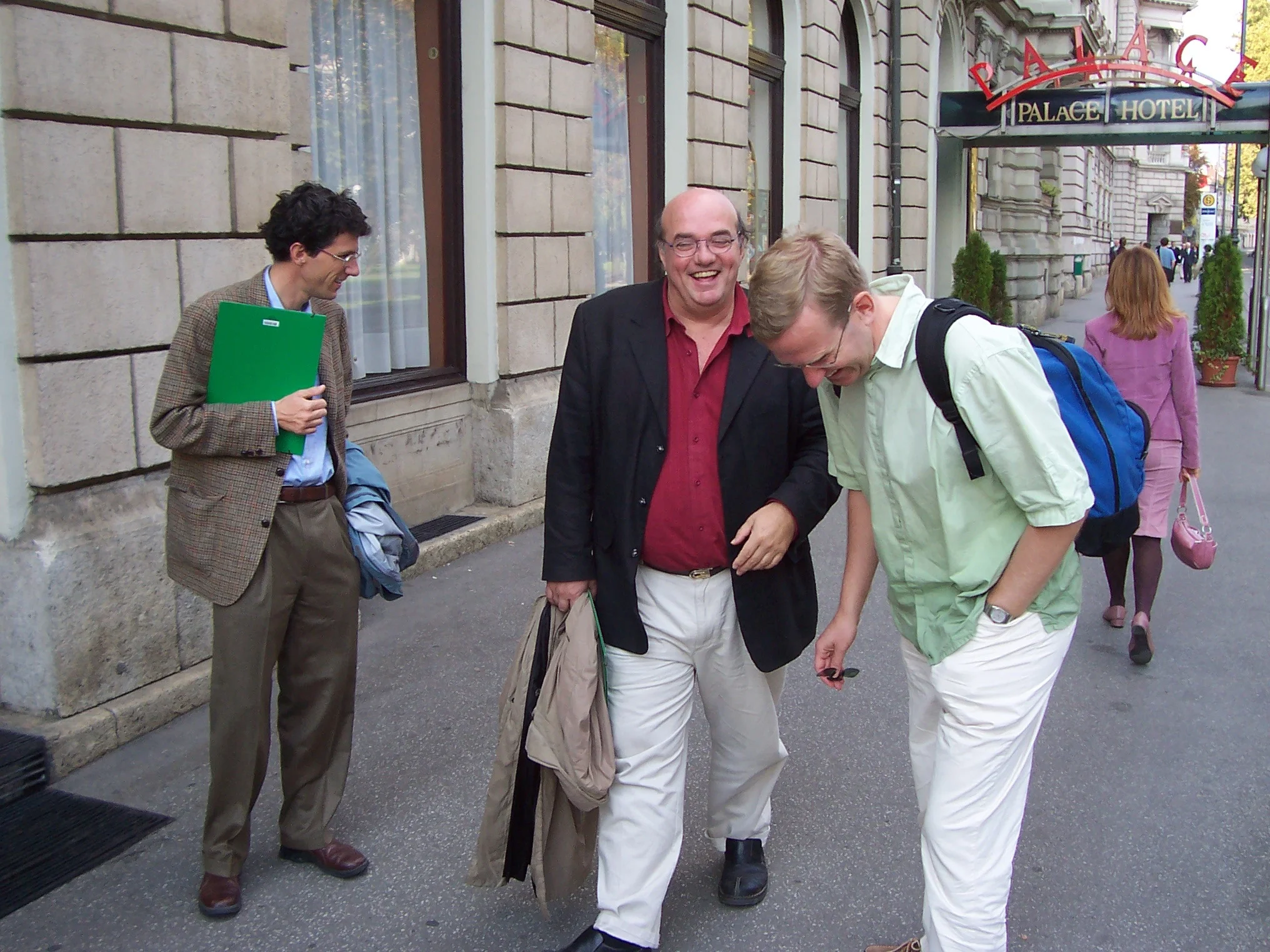 Follow-up meeting in Zagreb. L.-R. Aaron Hughes, Jean-Marc Narbonne, F.A.J.de Haas..jpg