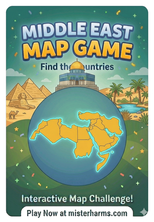 Interactive Middle East Map Game: Free MENA Geography Quiz