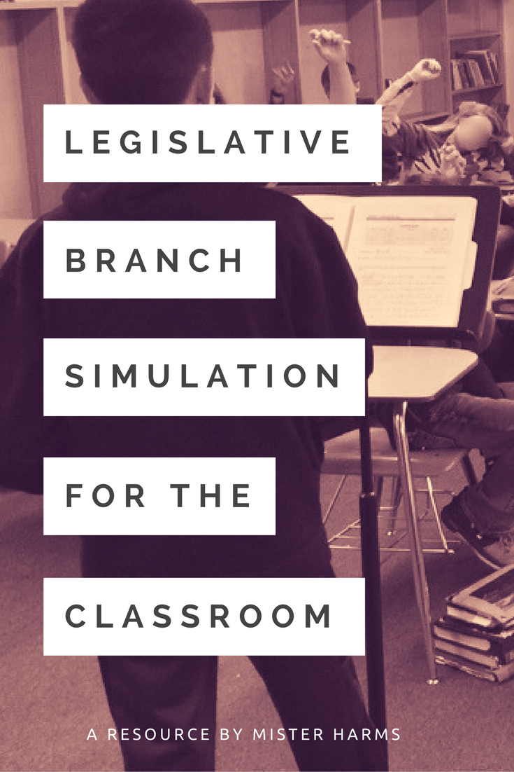Students holding a discussion in an engaging lawmaking simulation activity for middle school government classes.