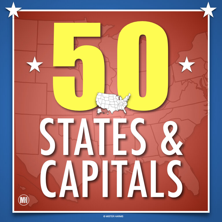 50 States and Capitals Worksheets, Maps, and Activities