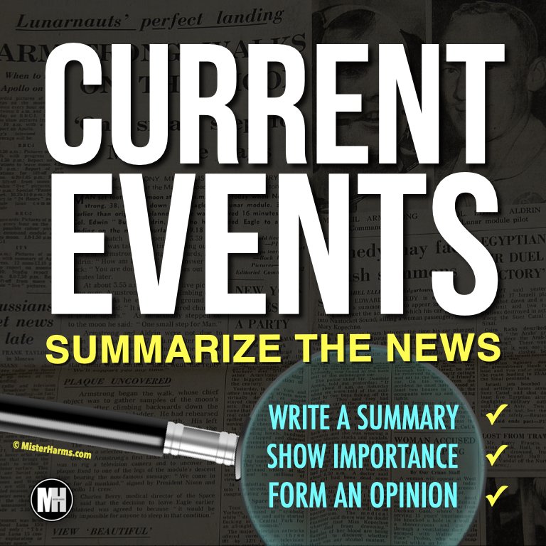 Current Events News Summary Activity