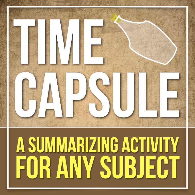 Time Capsule Summarizing Main Idea Activity Lesson